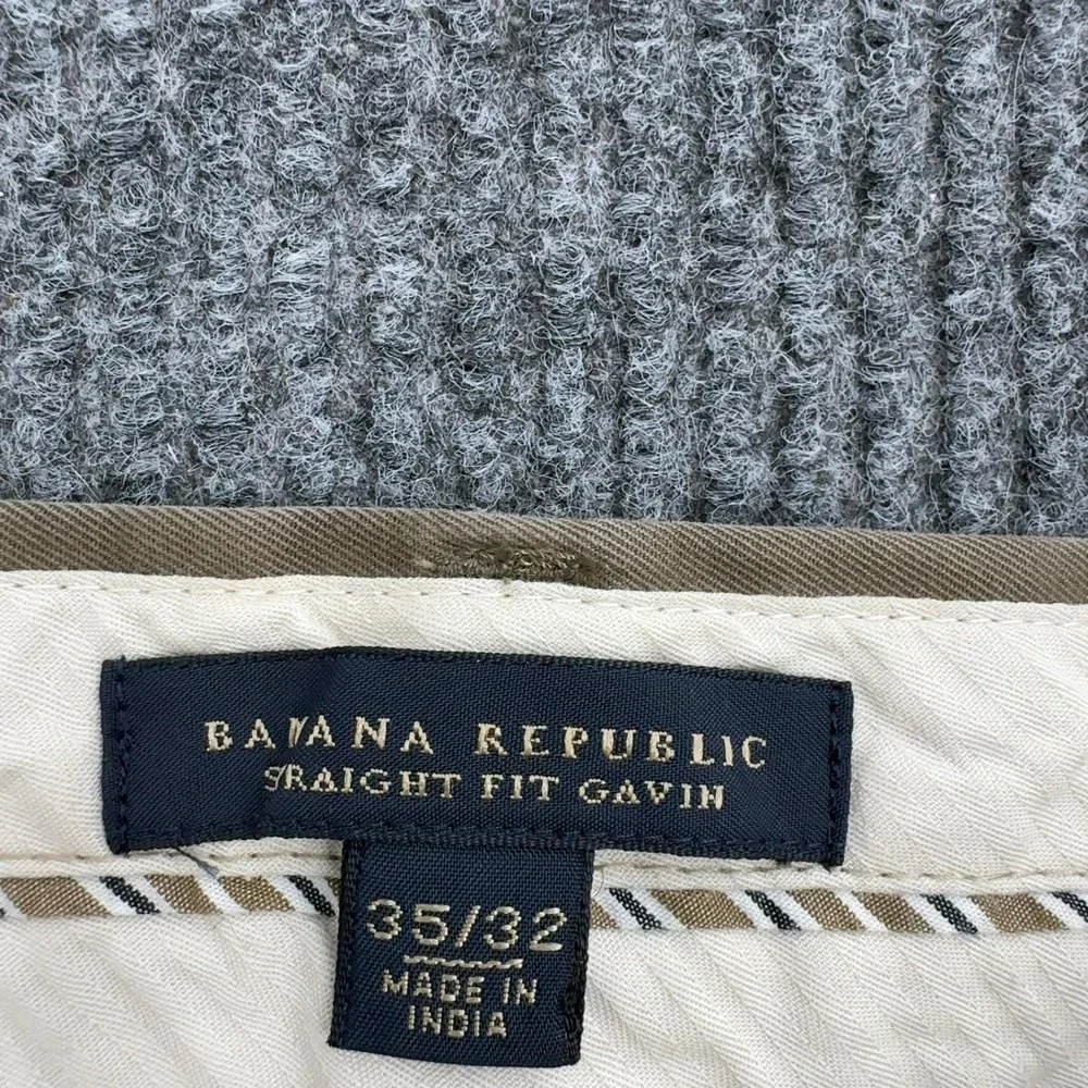 Banana Republic‎ Pants Mens 35/32 Khaki Cotton Straight Fit Gavin Chino Classic